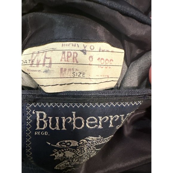 Burberrys VTG 80s Gray Pinstriped 2 Button Sport Coat 42R Excellent - Picture 4 of 5